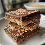 Close-up view of chewy no-bake bars with oats, pumpkin seeds, and cranberries.