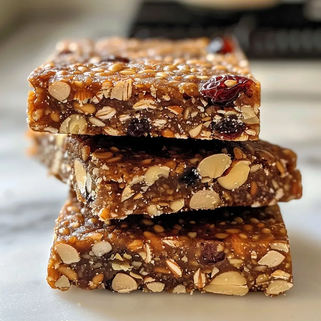 Side view of bite-sized energy balls, featuring a blend of nuts and dried fruits, set against a simple background.