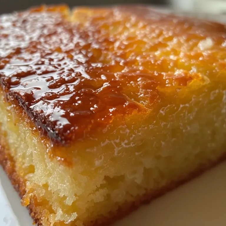 Close-up side view of a moist cake au airfryer on a rustic wooden surface.