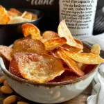 Close-up of crispy butter and nut chips with a glossy maple glaze.