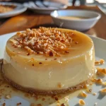 Close-up view of a creamy pumpkin dessert in a glass, highlighting its smooth texture.