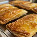 Close-up view of moist galettes au sirop d'érable on a plate.