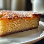 ['Side view of a golden-brown gâteau à la cannelle with a glossy finish, showcasing its moist texture.', 'Close-up of a cinnamon cake slice, highlighting its rich color and crumb structure.', 'Detailed shot of a cinnamon cake, emphasizing its buttery sheen and crumbly layers.', 'Side angle view of a fluffy gâteau à la cannelle, with visible cinnamon dust on top.']