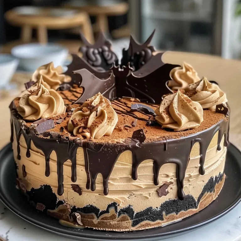 Le Gâteau Marbré Halloween : Une Douceur Envoûtante pour Épater vos Invités Close-up view of a sliced Gâteau Marbré cake with orange and chocolate swirls.
