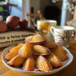 ['Close-up of healthy Madeleines with a peanut butter glaze, showcasing a golden brown exterior.', 'Side view of freshly baked Madeleines, highlighting their fluffy texture and shiny appearance.', 'Juicy Madeleines arranged on a plate, displaying a mix of light and dark colors from the ingredients.', 'Detailed shot of Madeleines with a glossy peanut butter topping, emphasizing their appetizing look.']