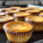 Close-up of mini peanut butter cakes with chocolate chips side view.