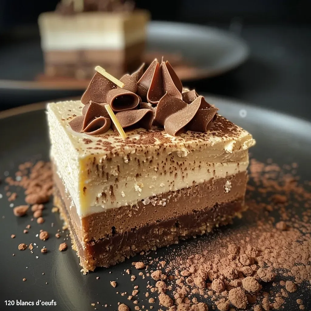 Close-up of creamy white chocolate mousse in a glass dish.
