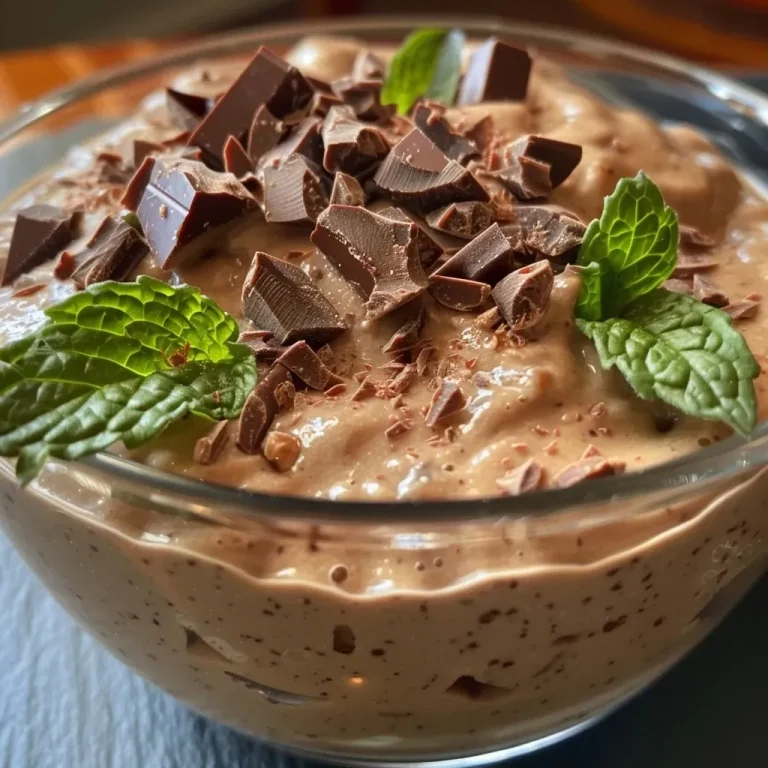 La mousse au chocolat légère qui fera fondre vos papilles A close-up view of a creamy chocolate mousse in a glass.