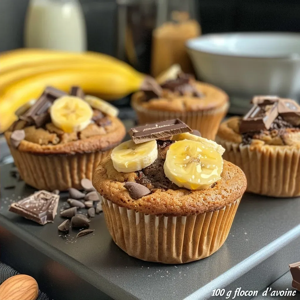 ['Close-up of a peanut butter and chocolate muffin showcasing a moist texture.', 'Side view of a delicious muffin filled with peanut butter and chocolate chunks.', 'Juicy muffin with visible chocolate and a rich peanut butter swirl.', 'Freshly baked muffin highlighting its nutty and chocolaty ingredients.']