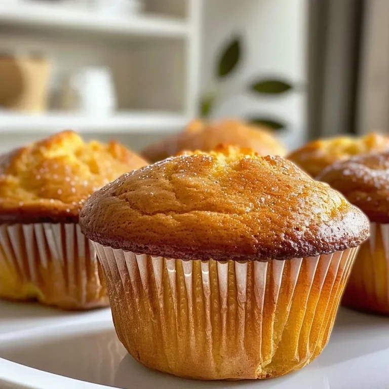Close-up view of moist potimarron muffins with a golden-brown crust.