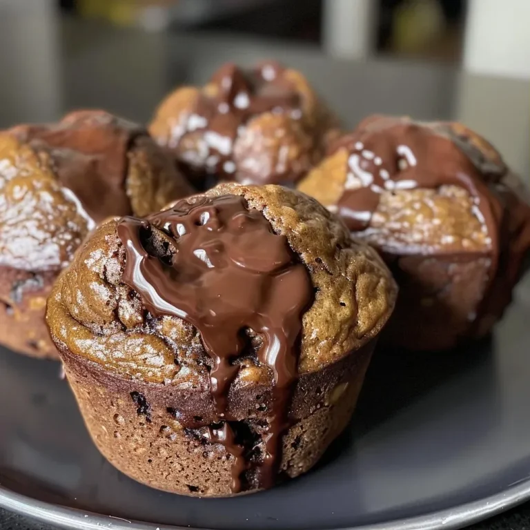 Muffins chocolat banane au beurre de cacahuète : la douceur réconfortante