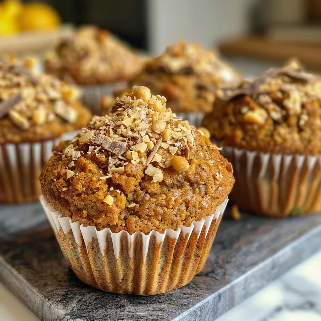 Close-up of a healthy potimarron muffin with a golden-brown crust.