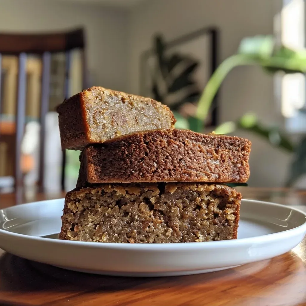 The side profile of a beautifully baked gingerbread loaf on a wooden surface, highlighting its golden-brown color.