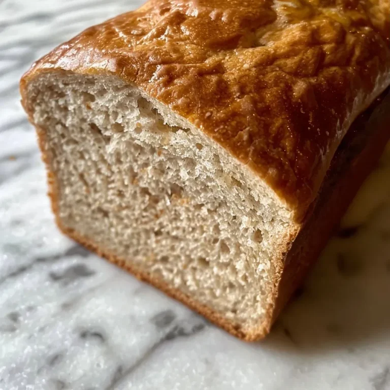 Close-up side view of a slice of gluten-free French gingerbread on a wooden surface.