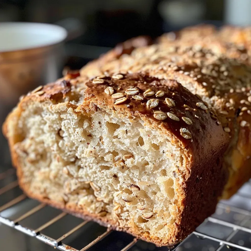 Close-up of a slice of Pain d'épices, revealing spices and a rich color.