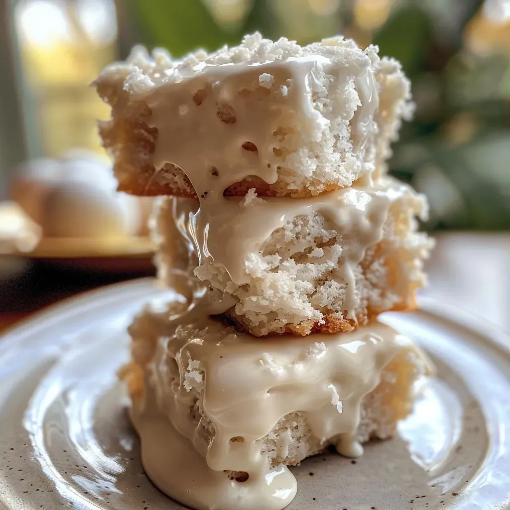 Close-up view of protein petit fours with a glossy glaze on top.