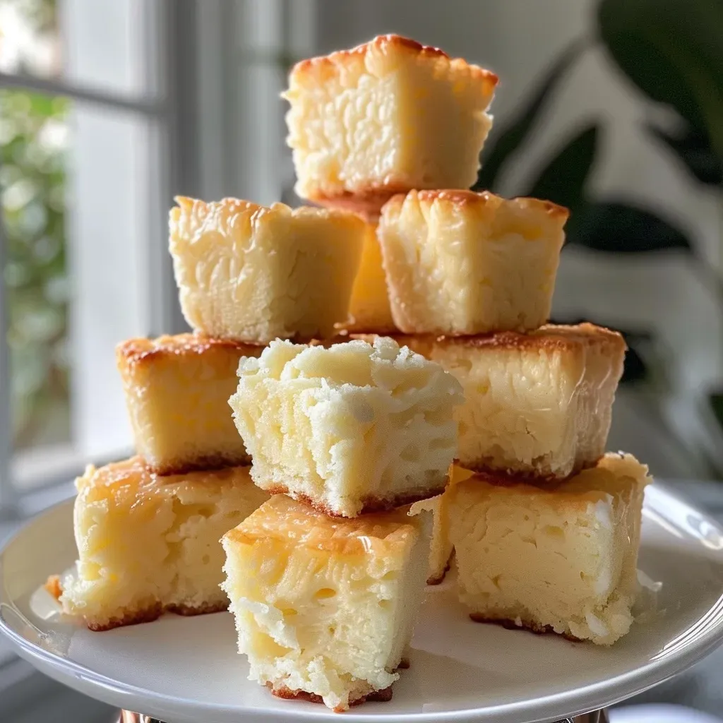 Side view of small, colorful protein cakes arranged on a plate.