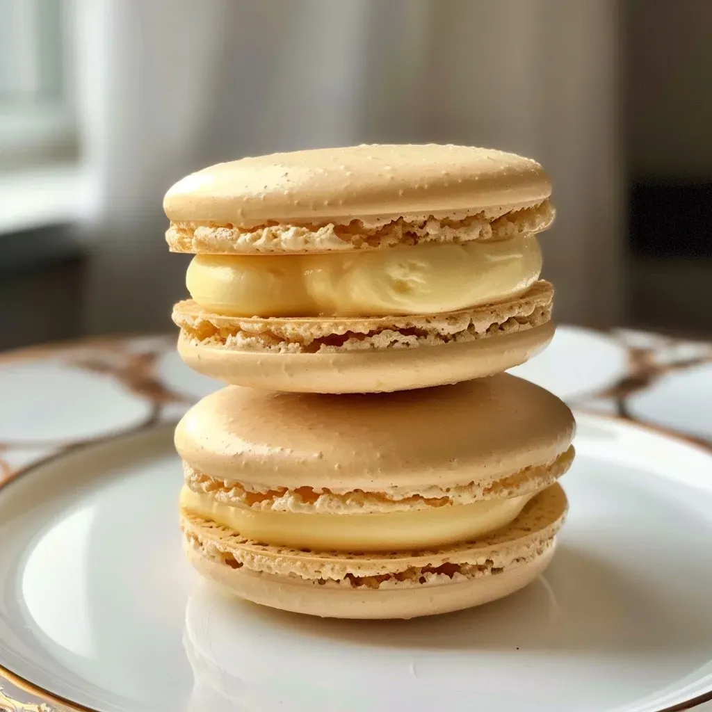 Vibrant macarons arranged elegantly, showcasing their smooth tops.