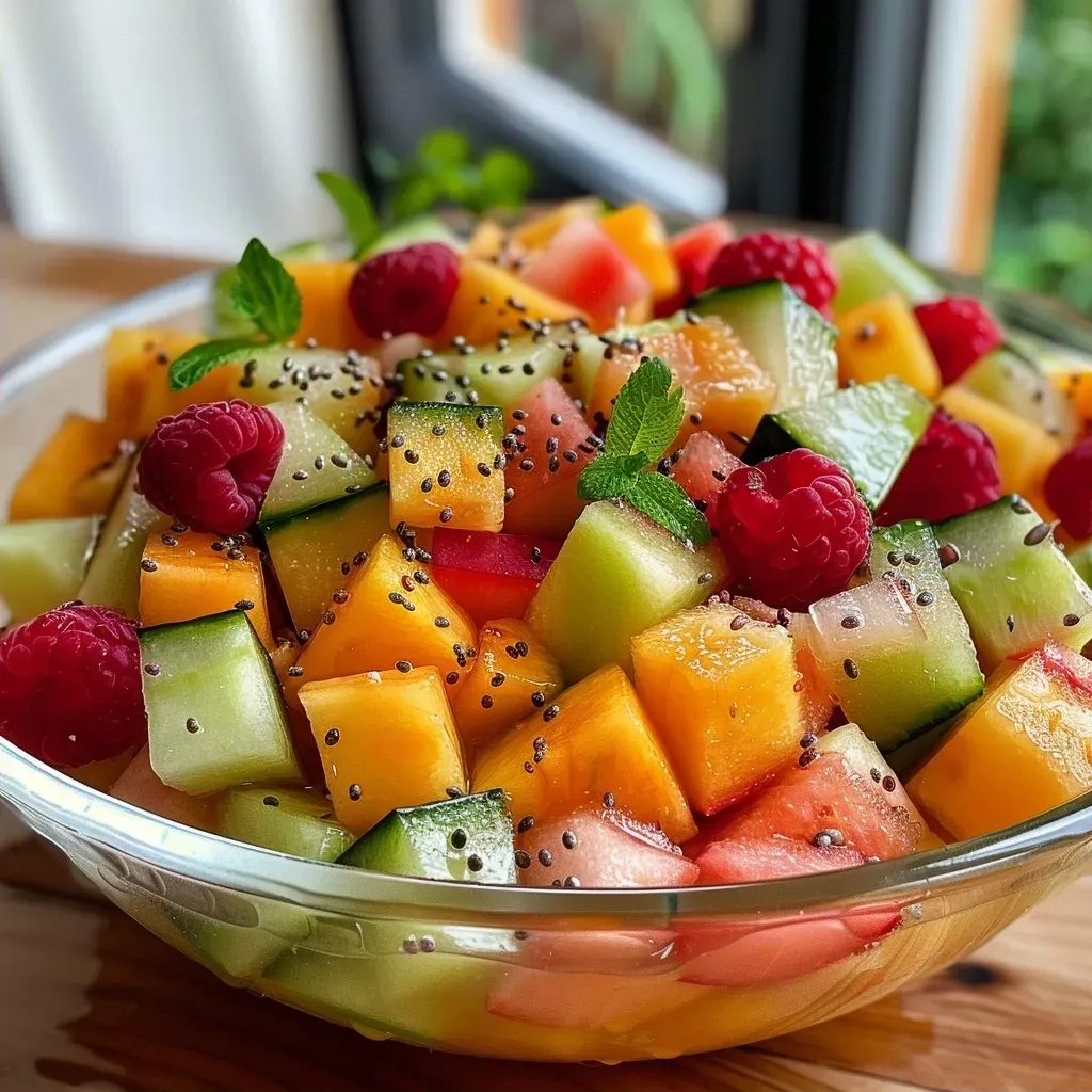 A side view of a dessert glass filled with vibrant fruits and a hint of ginger infusion.
