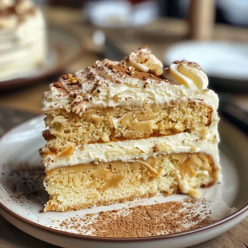 Side view of a fluffy cake à la vanille showcasing its texture and layers.
