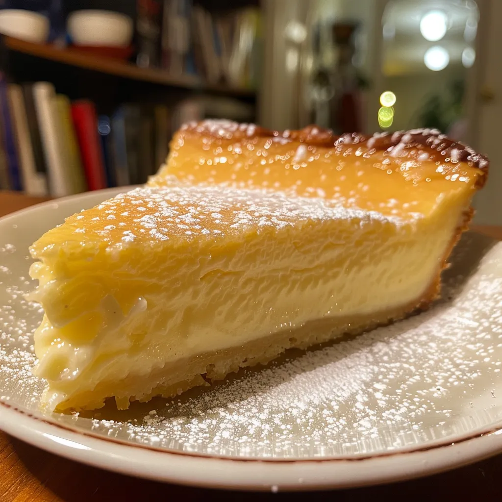 Close-up view of a bowl filled with creamy vanilla crème pâtissière.